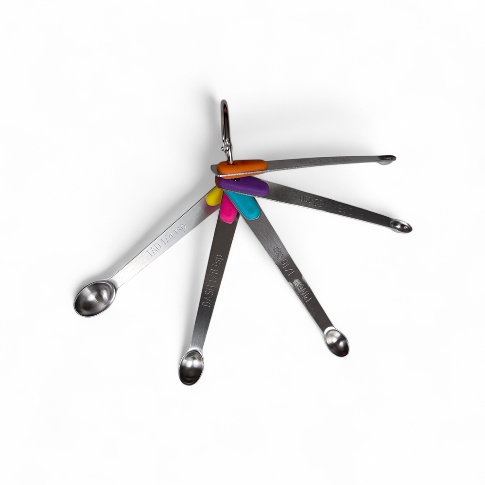 🔥4/$20 Small Measuring Teaspoons Set NEW (-1/4 -1/8 -1/16 -1/32 -1/64)